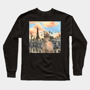 Paris gold Long Sleeve T-Shirt